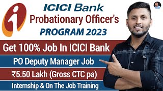 ICICI Bank PO Recruitment 2023  ICICI Bank Manipal Probationary Officer Programme  ICICI Bank Jobs [upl. by Jonah]