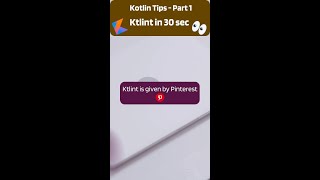 Tips for Kotlin  Using Ktlint 🤩👨‍💻 kotlin shorts programming aseemwangoo [upl. by Lisk]
