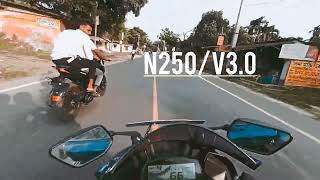 Yamaha R15 V3 vs Pulser N250 Drug Race Hemtabad Road r15 n250 2022👀👀 [upl. by Beitris245]