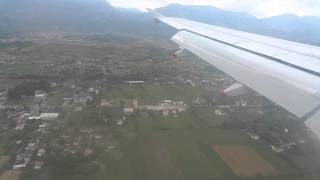 Airplane landing over Tirana Airport Nënë Tereza [upl. by Oirasec]