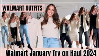 Walmart Early Spring Fashion Try on Haul  January 2024 Walmart [upl. by Yalhsa]