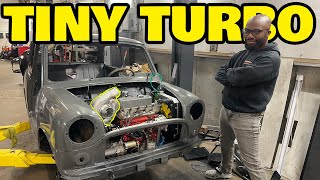 We installed an 18000 turbo engine in our classic mini cooper and it’s insane [upl. by Llamaj]