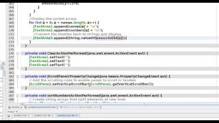 Java Netbeans GUI for sorting strings and doubles Part 2 of 2 [upl. by Engud]