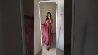 Myntra haul anarkali suit  Eid inspo  bridesmaid party wear  Chikankari anarkali kurta set [upl. by Atterual]