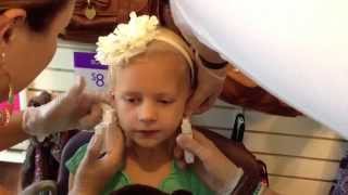 Ear Piercing at Claires 6 years old [upl. by Euqinamod]