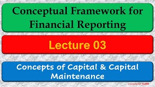 Lecture Concepts of Capital amp Capital Maintenance  Conceptual Framework FL099 [upl. by Zeph]