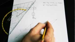 Mechanik Nachhilfe Video 1 grafisch Hubwerk  Dreikräftesystem DE [upl. by Nira]