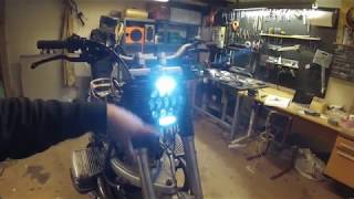 Pt 9 motogadget wiring and led headlight Bmw r 1100 gs scrambler build [upl. by Leahcimnhoj760]