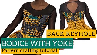 HOW TO MAKE A BODICE WITH YOKE  BACK KEYHOLE  ONE DART BODICE  CILLA SI [upl. by Akehsat]