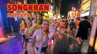 Pattaya Songkran  Thailand 🇹🇭 Nightlife Red Light Area  Walking Tour 4K [upl. by Dnama]