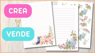 DISEÑA HOJAS RAYADAS para LIBRETA  Cómo hacer HOJAS PERSONALIZADAS en Canva GRATIS para CUADERNO [upl. by Assennev]