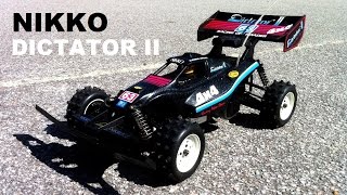 Nikko Dictator II 4WD 110 Vintage 1987 Buggy  RC RUNNiNG ViDEO [upl. by Norud]