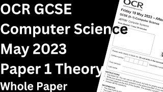 Ace that 2023 Paper 1 Theory for OCR GCSE [upl. by Roid481]