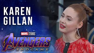 Karen Gillan talks Nebulas Journey LIVE from the Avengers Endgame Premiere [upl. by Sophy]