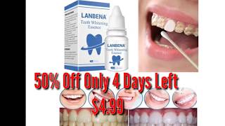 LANBENA Teeth Whitening Essence Powder Cleaning Whitening Serum [upl. by Susejedesoj619]