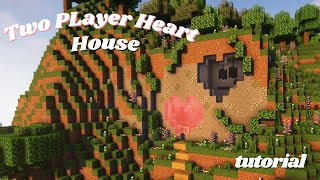 Cute Easy Minecraft Two Player Heart Hill House [upl. by Guenevere]