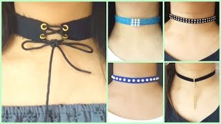 10 DIY Chokers  Easy and Cheap [upl. by Ahsiyk143]