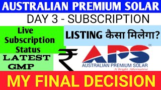 Australian Premium Solar Ipo 🔴Australian Premium Solar Ipo Review 🔴Australian Premium Solar 🔴APS Ipo [upl. by Ennaylime811]