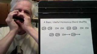 Beginner Harmonica Lessons A Basic Useful Harmonica Chord Shuffle [upl. by Nilrah]