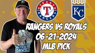 Texas Rangers vs Kansas City Royals 62124 MLB Pick amp Prediction  MLB Betting Tips [upl. by Sapienza]