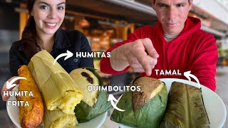 Humitas quimbolitos y tamales ecuatorianos 🫔🍽️  Esto desayunan en Ecuador 🇪🇨  Geleocos [upl. by Chapman347]