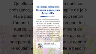 🇫🇷Une prière puissante à Dieu pour la protection de votre fille  chretien france dieu [upl. by Clance]