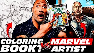 PRO MARVEL ARTIST colors quotThe ROCKquots COLORING BOOK [upl. by Ahsha]