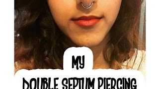 My Double Septum Piercing  Septum Piercing Through Cartilage Experience [upl. by Hopper506]