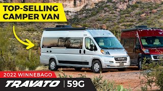 TopSelling Camper Van in North America AllNew 2022 Winnebago Travato walkthrough tour [upl. by Aiekan]