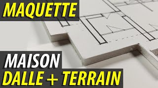 Commencer à construire une maquette de maison et son terrain à partir d’un plan de maison au 1100 [upl. by Odlabso]