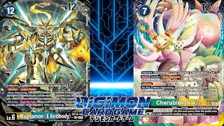 Digimon Card Game Gameplay  Magnamon vs Cherubimon  BT17 [upl. by Noakes66]