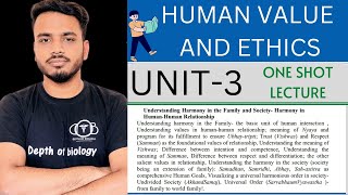 human value and ethics unit 3  understanding harmony in the family and society  harmony in human [upl. by Yttik929]