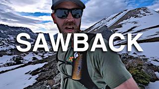 Backpacking Through Deep Spring Snow  Sawback Trail  Alberta Canada [upl. by Shayne]