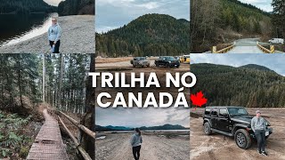 CONHECENDO UM LAGO NO MEIO DO INVERNO CANADENSE 🇨🇦 Primeira trilha com o Jeep  Vida no Canadá [upl. by Aniles]