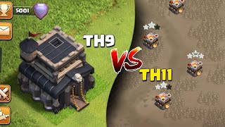 Town hall 9 vs Town hall 11 attack Strategy [upl. by Manton640]