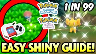 EASY SHINY HUNTING GUIDE How to use the POKERADAR in Pokemon Brilliant Diamond and Shining Pearl [upl. by Rayford495]