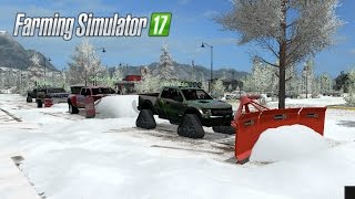 Farming Simulator 17 24  Limpiando caminos de nieve [upl. by Aicirtel]