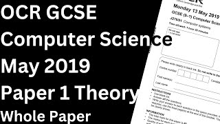 Ace that Paper with Practice through the 2019 Paper 1 Theory for OCR GCSE [upl. by Auehsoj]