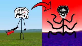 TROLLGE NPC VS TREVOR HENDERSON CREATURES Garrys Mod Sandbox [upl. by Ahsyle]