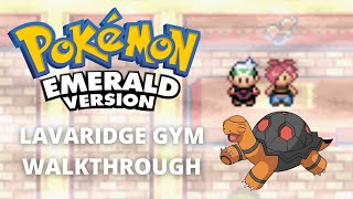 Pokemon Emerald Flannerys Gym Puzzle Walkthrough  Lavaridge Gym Guide [upl. by Kennith]