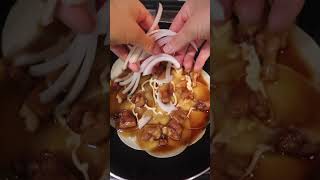 Gyoza Wrapper BBQ Pizza with Kewpie Mayo cooking easyrecipe kewpiemayo [upl. by Yorle278]