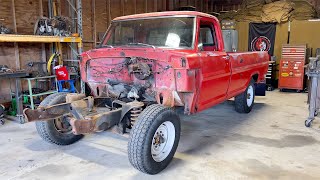 FULL Build Begins FORD F100 F250 Series  Front End Removed [upl. by Niveek227]