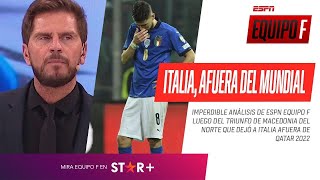 ITALIA AFUERA DE QATAR2022 Macedonia del Norte dejó a la Azzurra sin Mundial [upl. by Arva519]