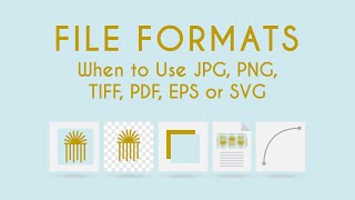 File Formats When to Use JPG PNG TIFF PDF EPS or SVG [upl. by Alilak]