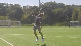 Odell Beckham Jr Shows Off OneHanded Soccer Ball Catch [upl. by Lunsford969]