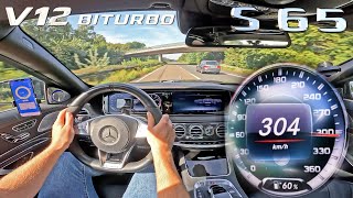 Mercedes S65 AMG V12 BiTurbo  KNEEL for the KING of the AUTOBAHN [upl. by Airdnua]