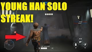 Star Wars Battlefront 2  HUGE Young Han Solo killstreak LEGENDARY Becketts Crew outfit [upl. by Oberheim]