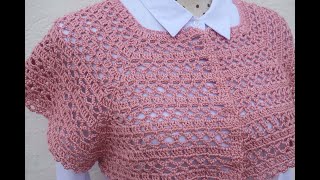 Como tejer canesú para chaqueta a crochet de primavera con gráficos [upl. by Resor]