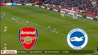 Arsenal vs Brighton Live Stream Premier League EPL Football Match Simulation Highlights Gunners [upl. by Otrevire]