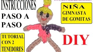 COMO HACER UNA NIÑA GIMNASTA DE GOMITAS GYMNAST GIRL CHARM CON DOS TENEDORES [upl. by Doughty242]